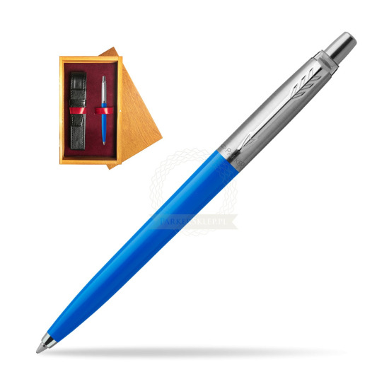 Parker Jotter Originals Blue Penna a Sfera in single wooden box Honey Single Maroon