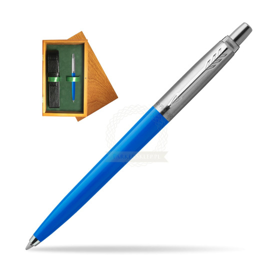 Parker Jotter Originals Blue Penna a Sfera in single wooden box Honey Single Green