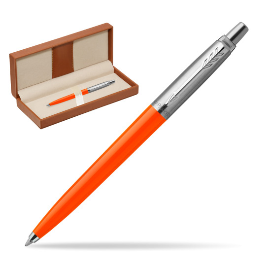 Parker Jotter Originals Orange Ballpoint Pen  in classic box brown