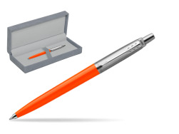 Parker Jotter Originals Orange Ballpoint Pen in suede box grey