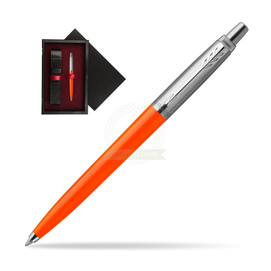 Parker Jotter Originals Orange Ballpoint Pen in single wooden box Black Single Maroon