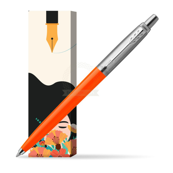 Parker Jotter Originals Orange Ballpoint Pen in cover Poppy