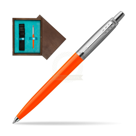 Parker Jotter Originals Orange Ballpoint Pen in single wooden box Wenge Single Turquoise 