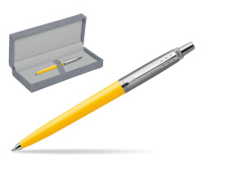 Parker Jotter Originals Yellow Ballpoint Pen in suede box grey
