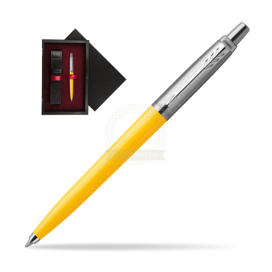 Parker Jotter Originals Yellow Ballpoint Pen in single wooden box Black Single Maroon