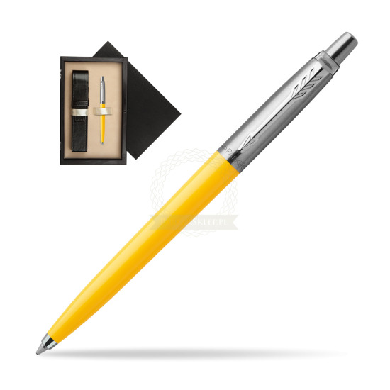Parker Jotter Originals Yellow Ballpoint Pen in single wooden box Wenge Single Ecru