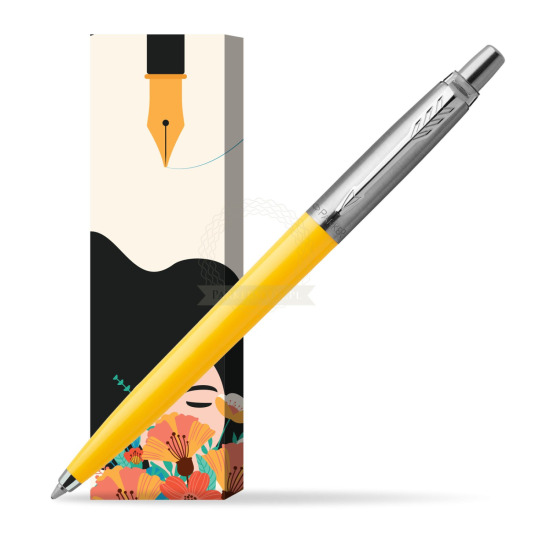 Parker Jotter Originals Yellow Ballpoint Pen in cover Poppy