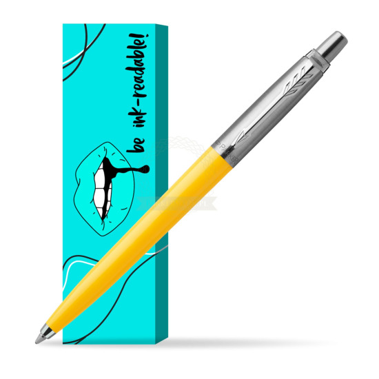 Parker Jotter Originals Yellow Ballpoint Pen in cover Ink-readable