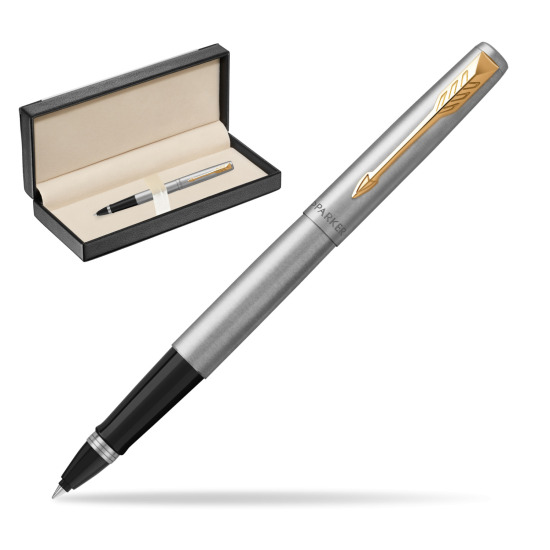 Parker Jotter Steel GT Penna Roller Pen in classic box black