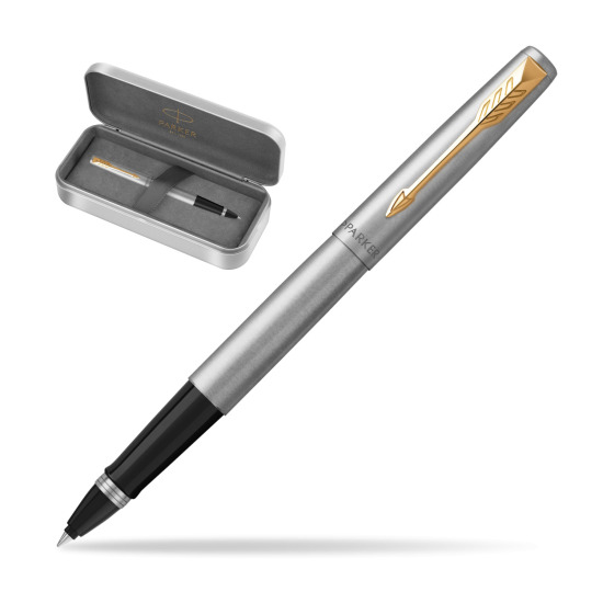 Parker Jotter Steel GT Penna Roller Pen in Parker metal gift box, special edition