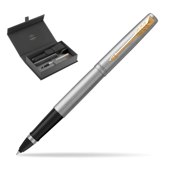 Parker Jotter Steel GT Penna Roller Pen in original Parker box, closed case
