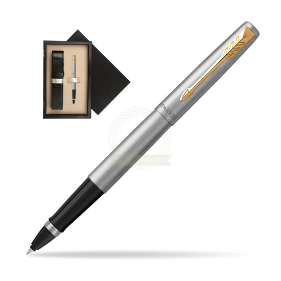 Parker Jotter Steel GT Penna Roller Pen in single wooden box Wenge Single Ecru