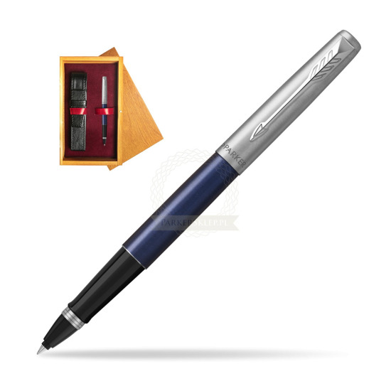 Parker Jotter Royal Blue CT Rollerball Pen in single wooden box Honey Single Maroon