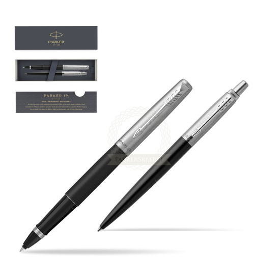 Parker Jotter Black Bond Street CT Pen Penna Roller + Penna Pen in a Gift Box 