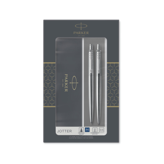 Parker Set Jotter Ballpoint Pen + Pencil steel CT