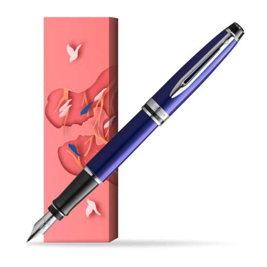 Waterman Penna Stilografica Expert Navy Blue CT in cover Magic Moments