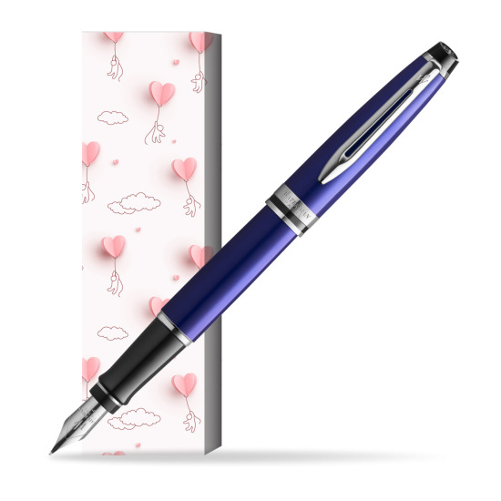 Waterman Penna Stilografica Expert Navy Blue CT in cover Love is in the air