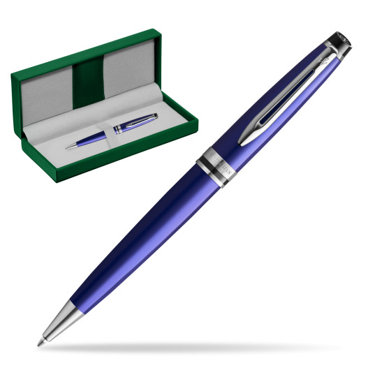 Waterman Ballpoint Pen Expert Navy Blue CT in the green leather box