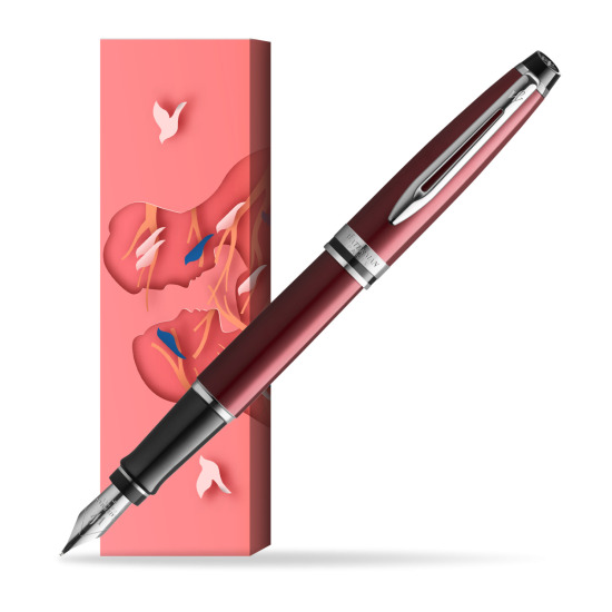 Waterman Fountain Pen Expert Dark Red CT in cover Magic Moments
