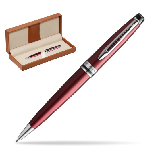Waterman Ballpoint Pen Expert Dark Red CT  in classic box brown