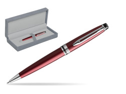 Waterman Ballpoint Pen Expert Dark Red CT in suede box grey