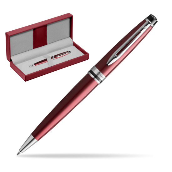 Waterman Ballpoint Pen Expert Dark Red CT in the red leather box