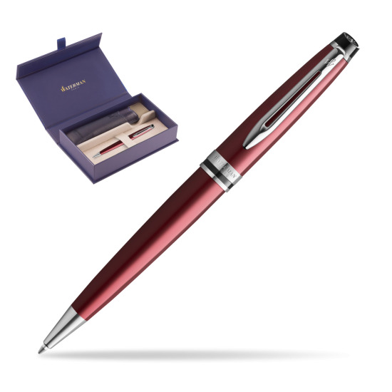 Waterman Ballpoint Pen Expert Dark Red CT in original Waterman box, slide-out case