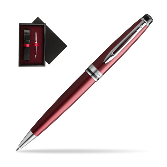 Waterman Ballpoint Pen Expert Dark Red CT in single wooden box Black Single Maroon