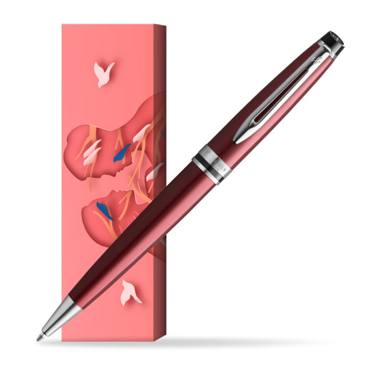 Waterman Ballpoint Pen Expert Dark Red CT in cover Magic Moments