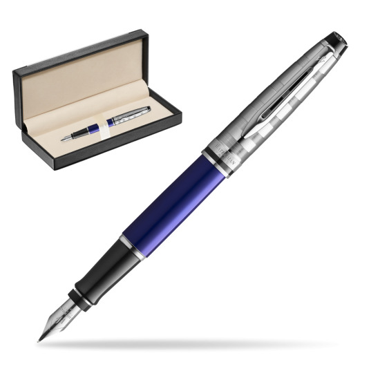 Waterman Fountain Pen Expert DeLuxe  Navy Blue CT in classic box black