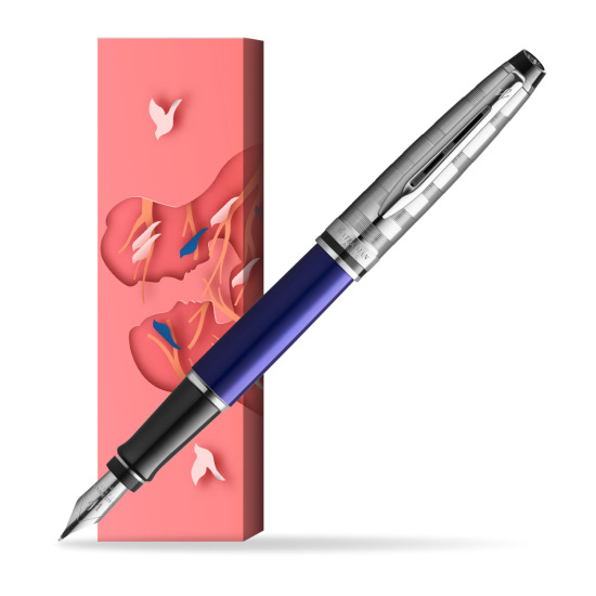 Waterman Fountain Pen Expert DeLuxe  Navy Blue CT in cover Magic Moments
