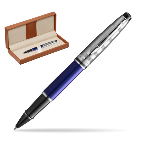Waterman Expert DeLuxe Deep Blue RollerPenna a Sfera  in classic box brown