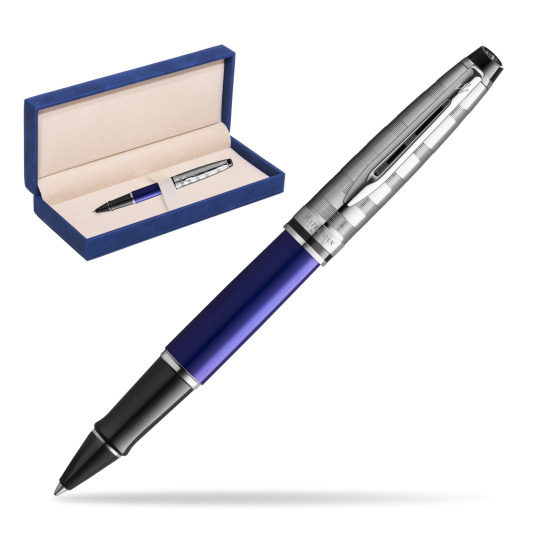 Waterman Expert DeLuxe Deep Blue RollerPenna a Sfera in suede box navy blue
