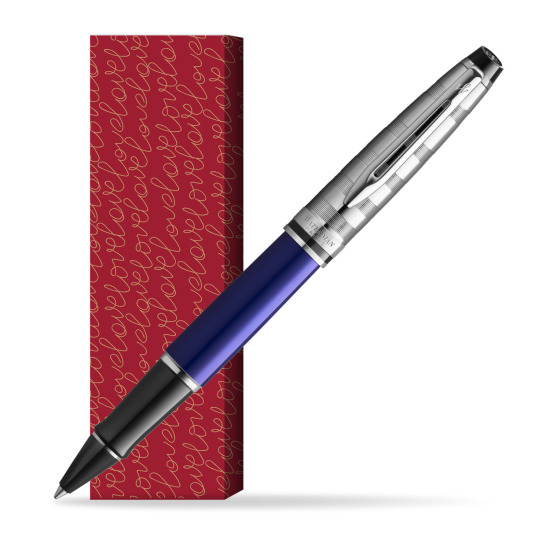 Waterman Expert DeLuxe Deep Blue RollerPenna a Sfera in cover True Love