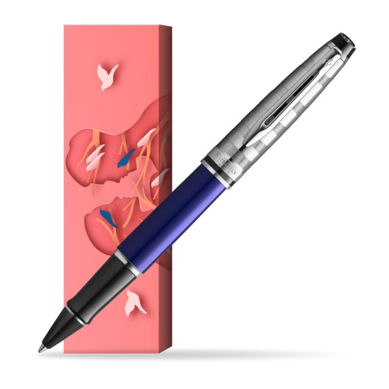 Waterman Expert DeLuxe Deep Blue RollerPenna a Sfera in cover Magic Moments