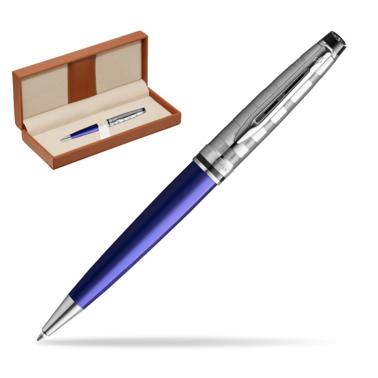 Waterman Penna a Sfera Expert DeLuxe Navy Blue CT  in classic box brown