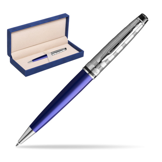 Waterman Penna a Sfera Expert DeLuxe Navy Blue CT in suede box navy blue