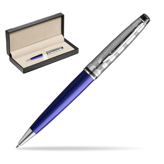 Waterman Penna a Sfera Expert DeLuxe Navy Blue CT in classic box black