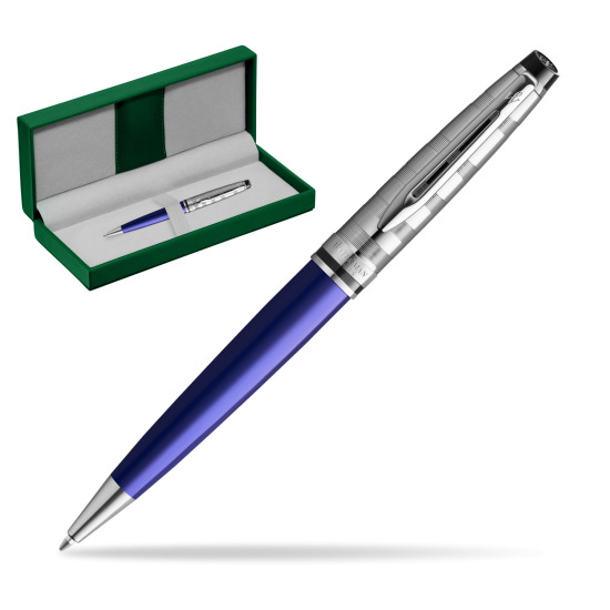 Waterman Ballpoint Pen Expert DeLuxe Navy Blue CT in the green leather box