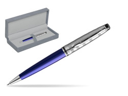 Waterman Penna a Sfera Expert DeLuxe Navy Blue CT in suede box grey