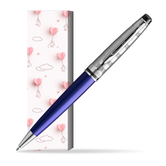 Waterman Penna a Sfera Expert DeLuxe Navy Blue CT in cover Love is in the air