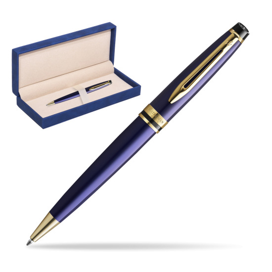 Waterman Penna a Sfera Expert Navy Blue GT in suede box navy blue