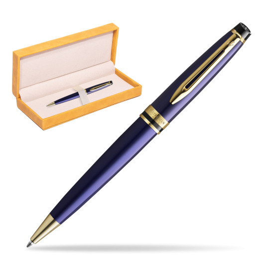Waterman Penna a Sfera Expert Navy Blue GT in suede box yellow