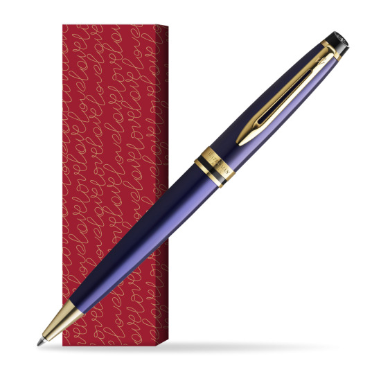 Waterman Penna a Sfera Expert Navy Blue GT in cover True Love