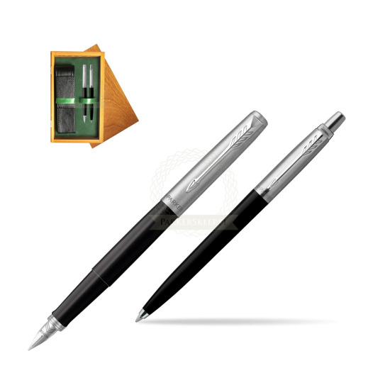 Parker Jotter Originals Black CT Pen Penna Stilografica + Penna Pen in a Gift Box in double wooden box Honey Green