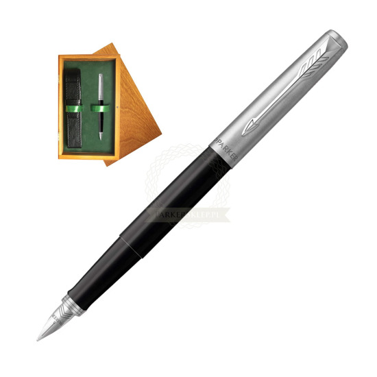 Parker Jotter Originals Black Fountain Pen in single wooden box Honey Single Green