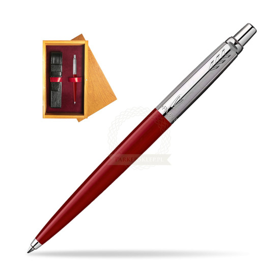 Parker Jotter Original Red Penna a Sfera in single wooden box Honey Single Maroon