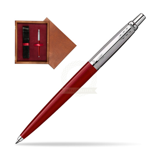 Parker Jotter Original Red Penna a Sfera in single wooden box Mahogany Single Maroon