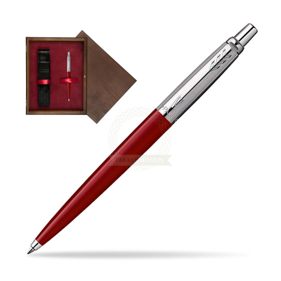 Parker Jotter Original Red Penna a Sfera in single wooden box Wenge Single Maroon