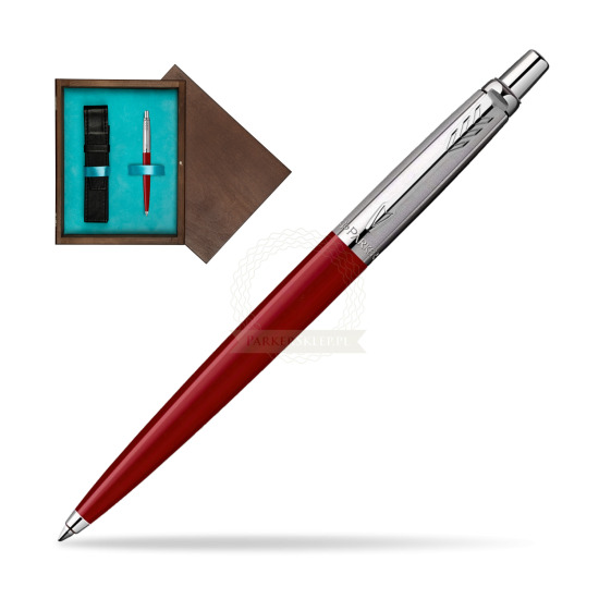 Parker Jotter Original Red Penna a Sfera in single wooden box Wenge Single Turquoise 